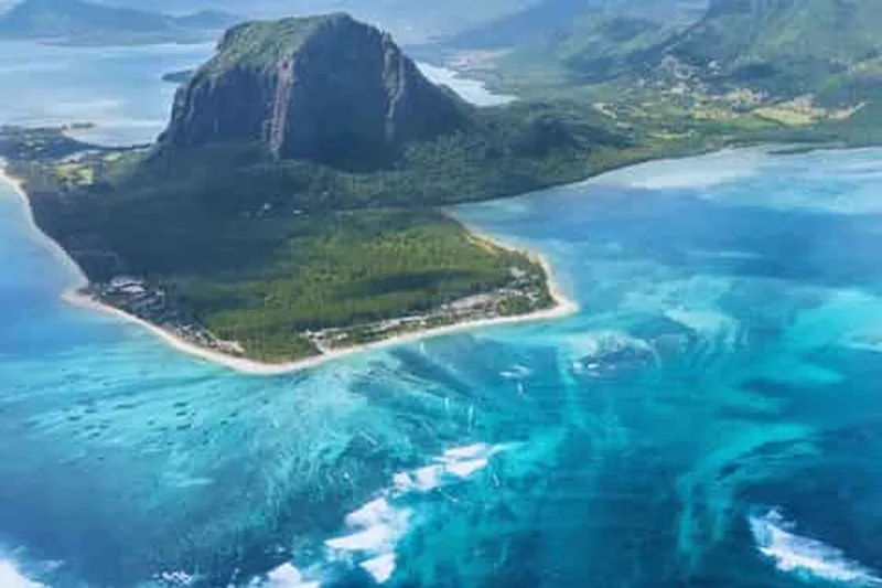 Aerial view Le Morne Mauritius