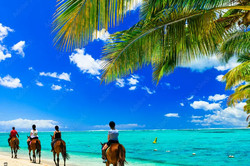 Horse riding on the beach Mauritius