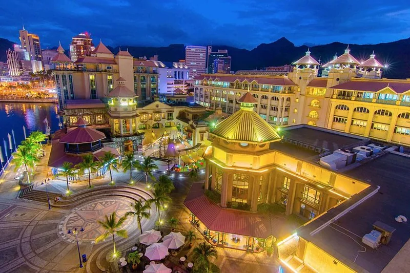 Caudan Waterfront Port Louis at night