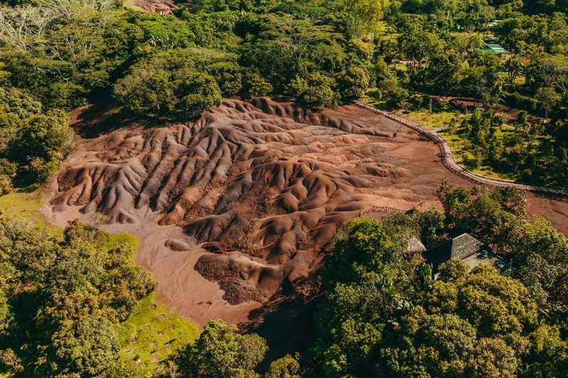 Seven Coloured Earth aerial view